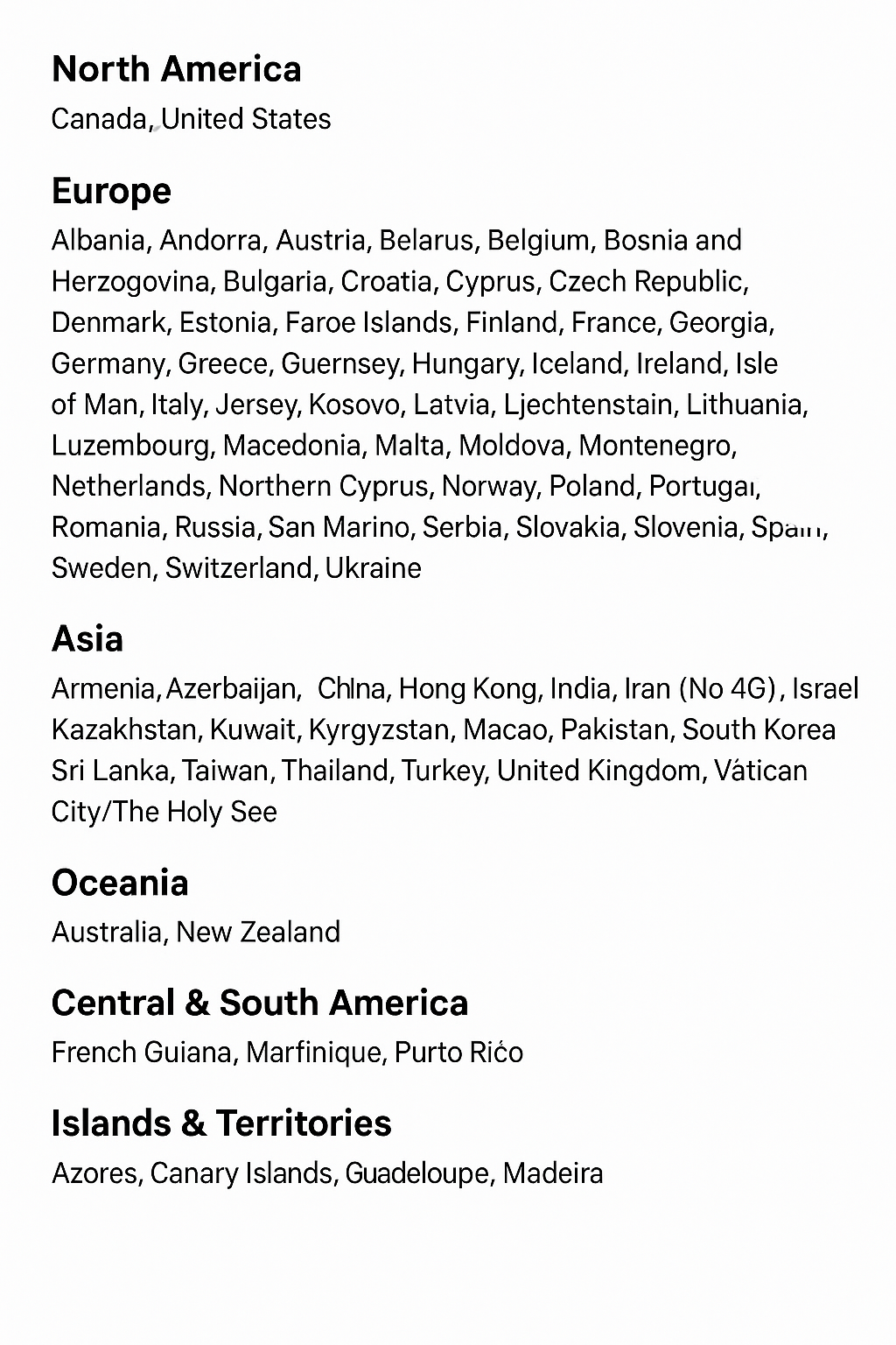 RadioUp Sim Cards (Global) (N. America) (USA)